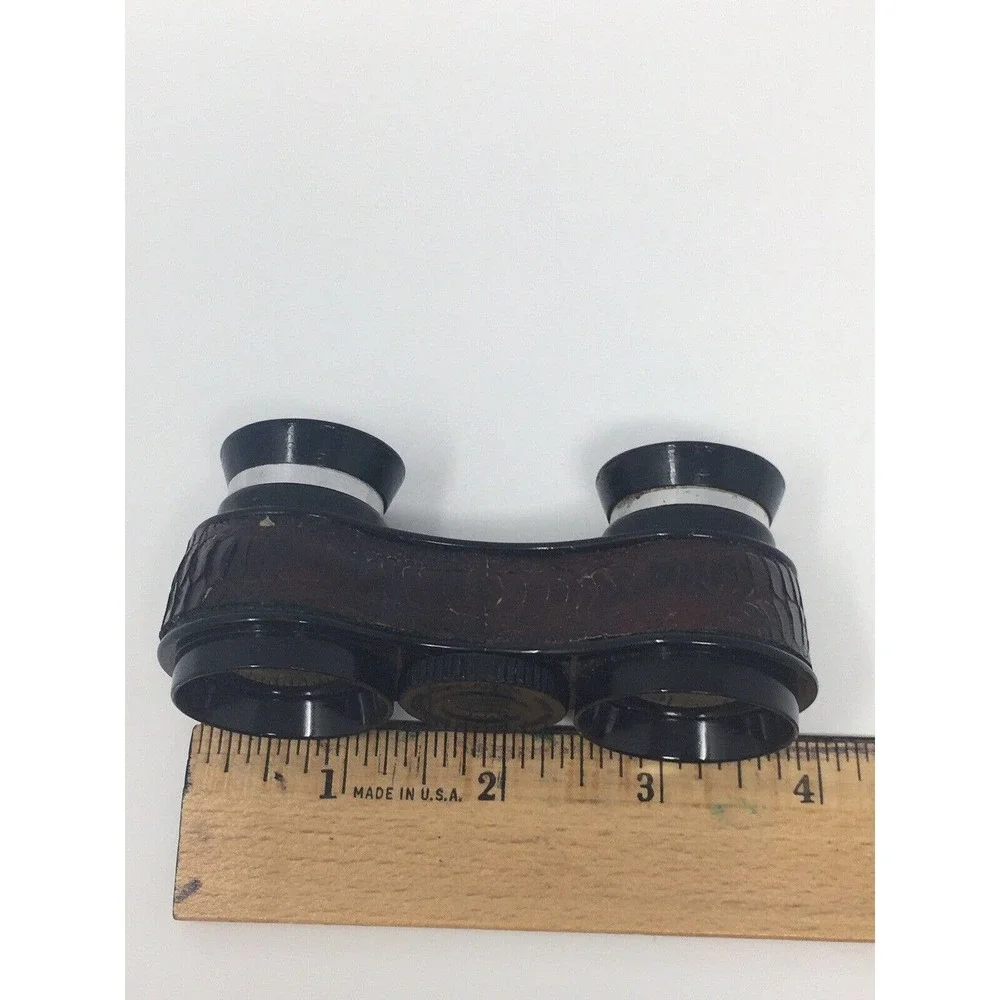 Vintage Occupied Japan Small Opera Glasses Binoculars Leather Shinko Seisakusho